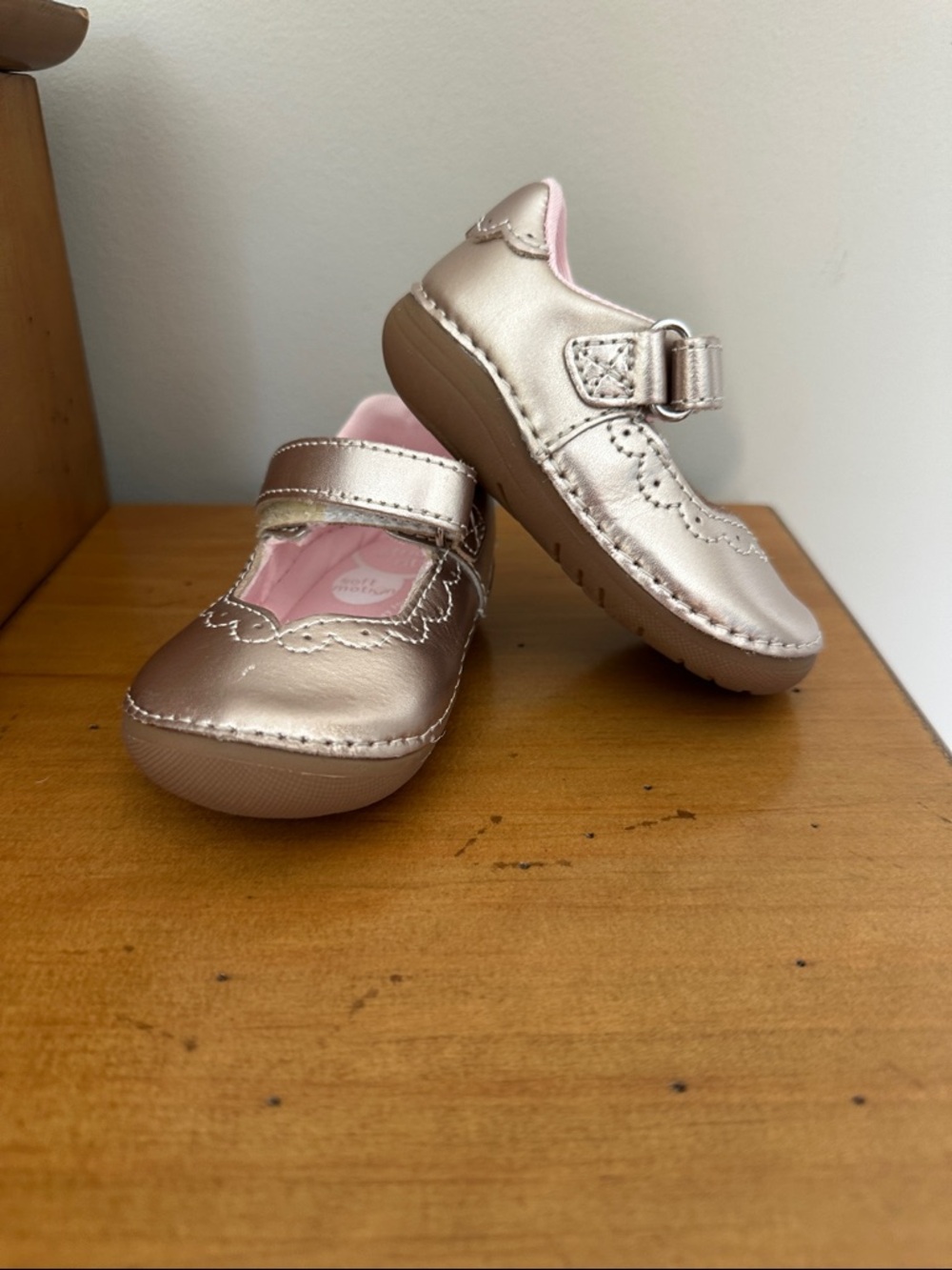 Stride Rite Rose Gold Mary Jane Hook-and-Loop Baby Shoes